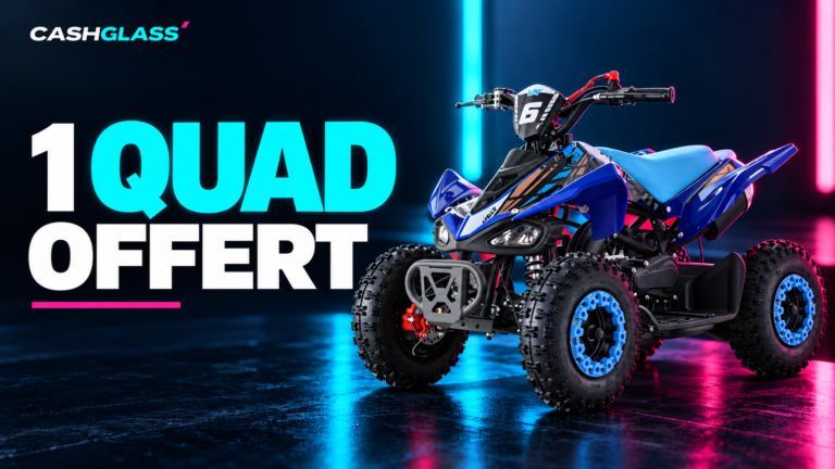Affiche CashGlass — mini-quad bleu 49 cm³